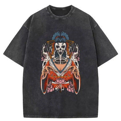 Skull Oni Geisha Washed T-Shirt