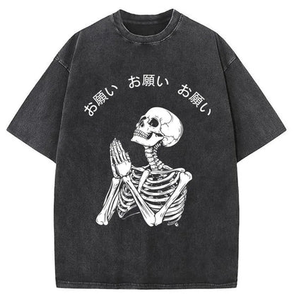 Skull Prayer Washed T-Shirt