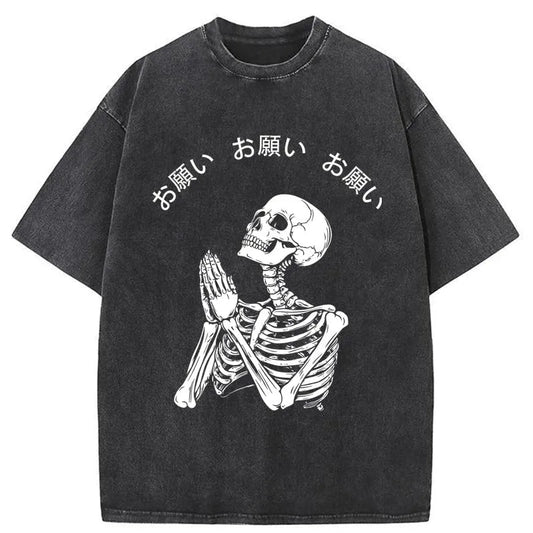 Skull Prayer Washed T-Shirt