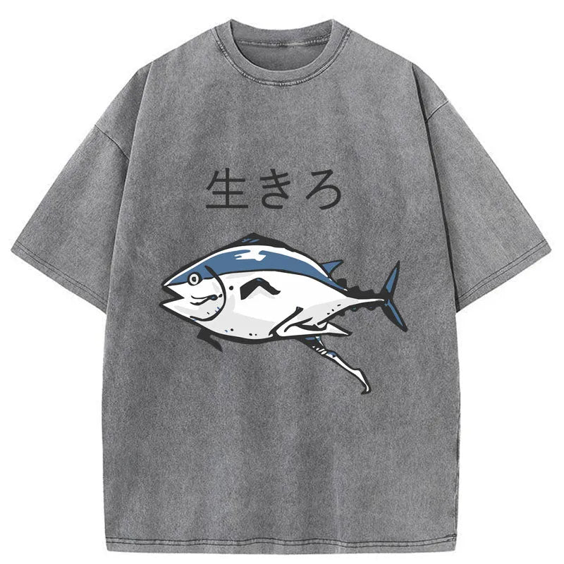 Running Fish Washed T-Shirt