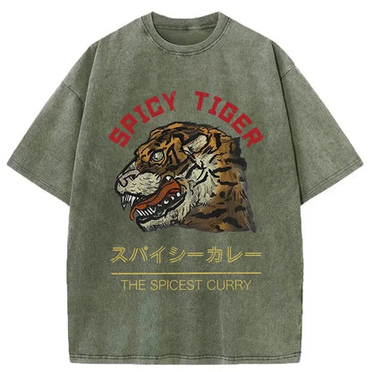 Spicy Tiger Japanese Washed T-Shirt