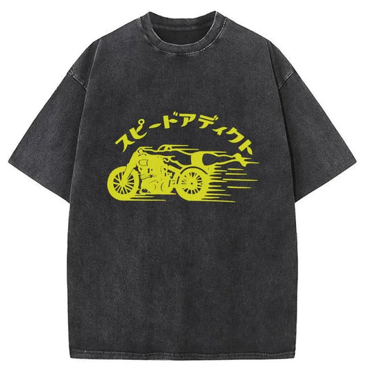 Speed Adapt Motorcycle Washed T-Shirt