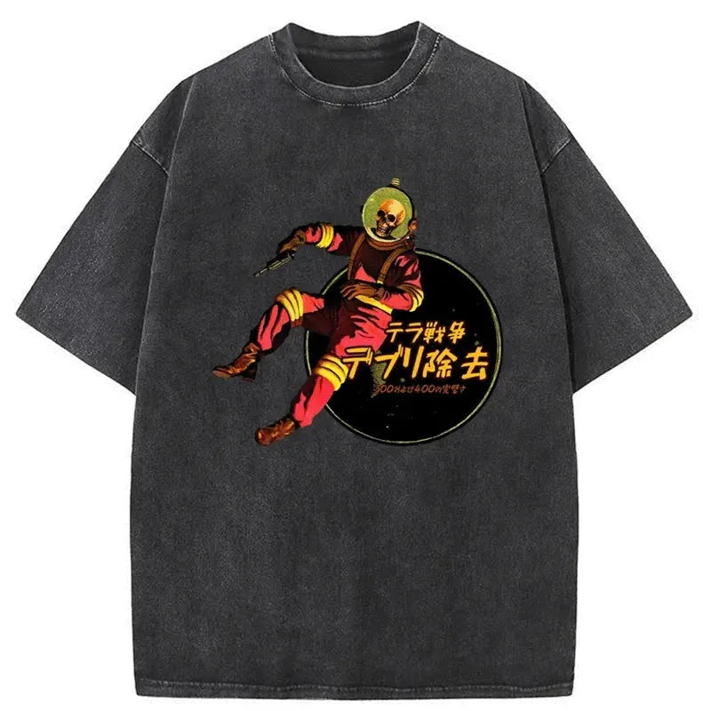 Skeleton Astronaut Washed T-Shirt