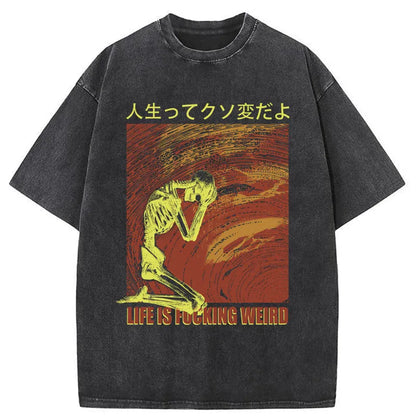 Skeleton Life is Fu Washed T-Shirt