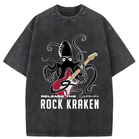Rock Kraken Japanese Washed T-Shirt