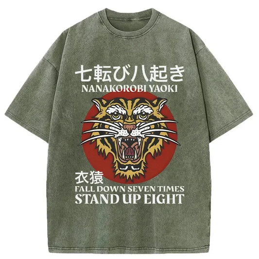 Retro Tiger Japanese Washed T-Shirt