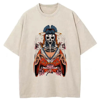 Skull Oni Geisha Washed T-Shirt