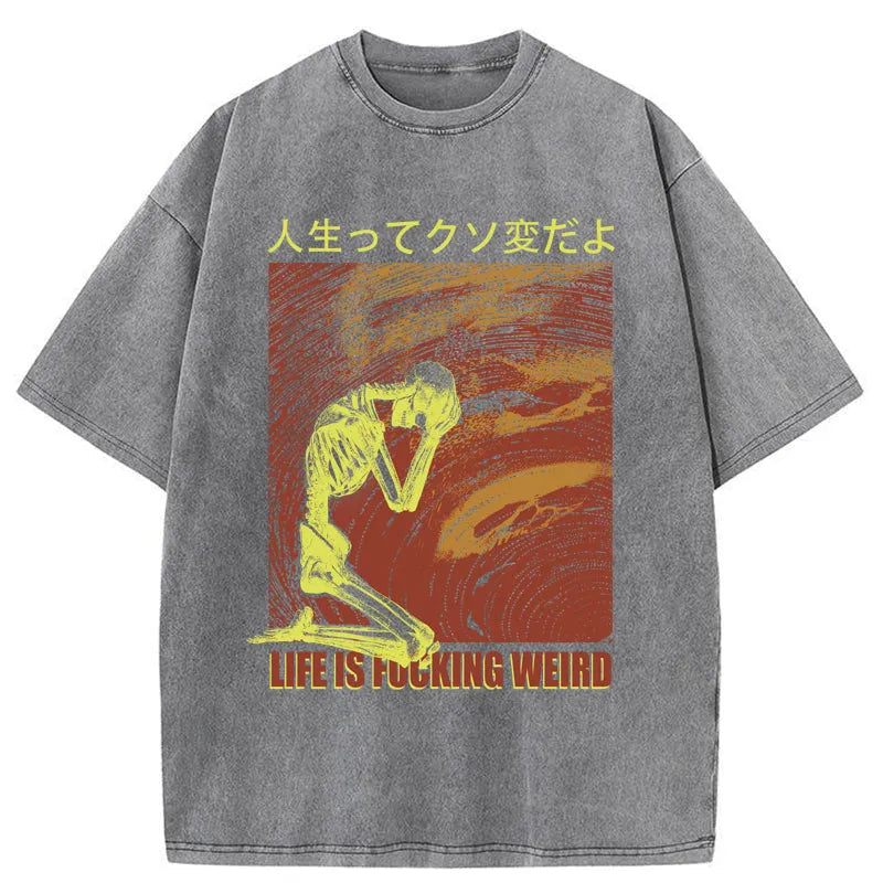 Skeleton Life is Fu Washed T-Shirt
