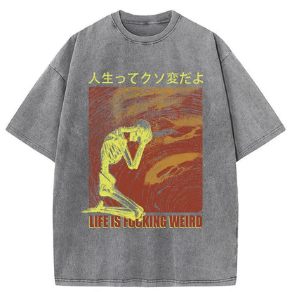 Skeleton Life is Fu Washed T-Shirt