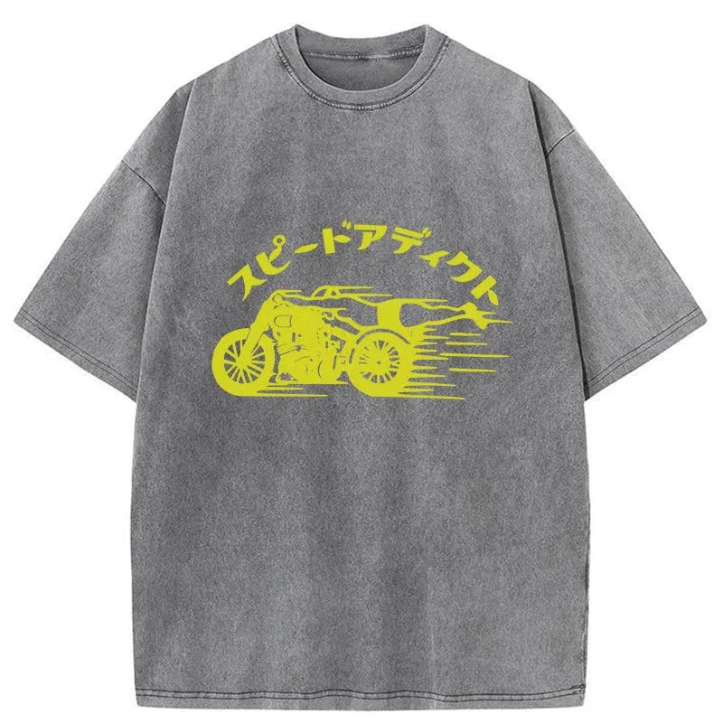 Speed Adapt Motorcycle Washed T-Shirt