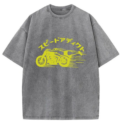 Speed Adapt Motorcycle Washed T-Shirt