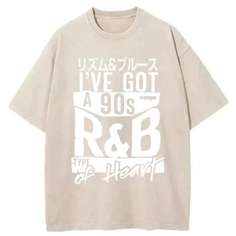 R&B Heart Japanese Washed T-Shirt
