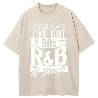 R&B Heart Japanese Washed T-Shirt