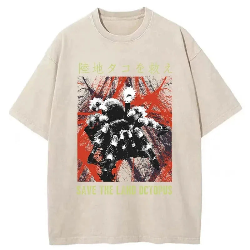 Real Scary Spiders Washed T-Shirt