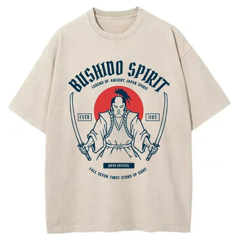 Samurai With Two Swords Washed T-Shirt