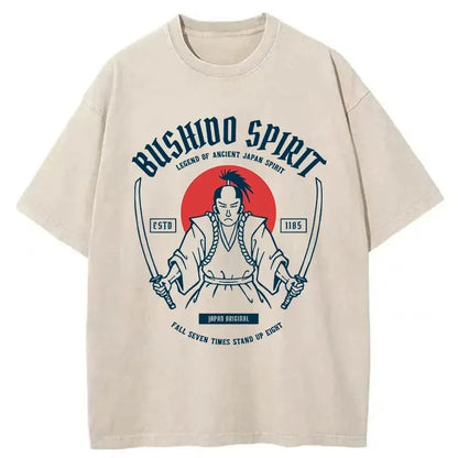 Samurai With Two Swords Washed T-Shirt