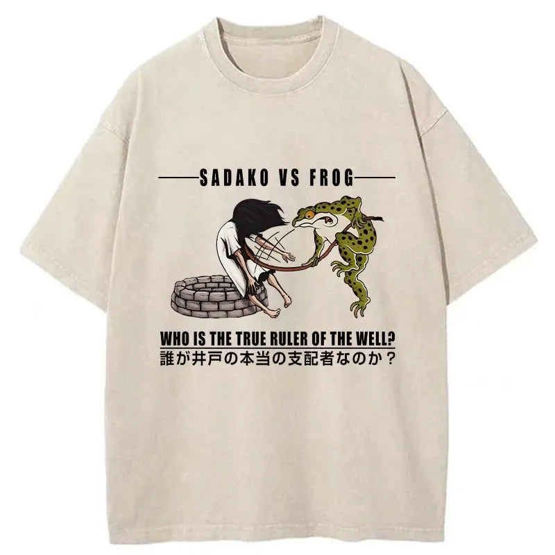 Sadako VS Frog Washed T-Shirt