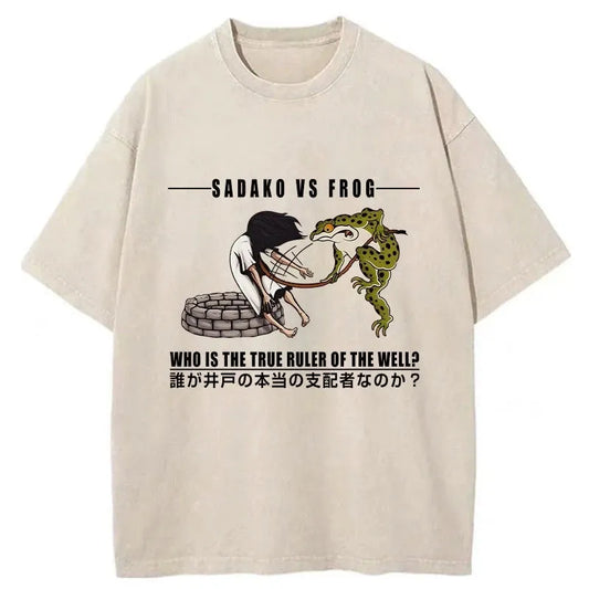 Sadako VS Frog Washed T-Shirt