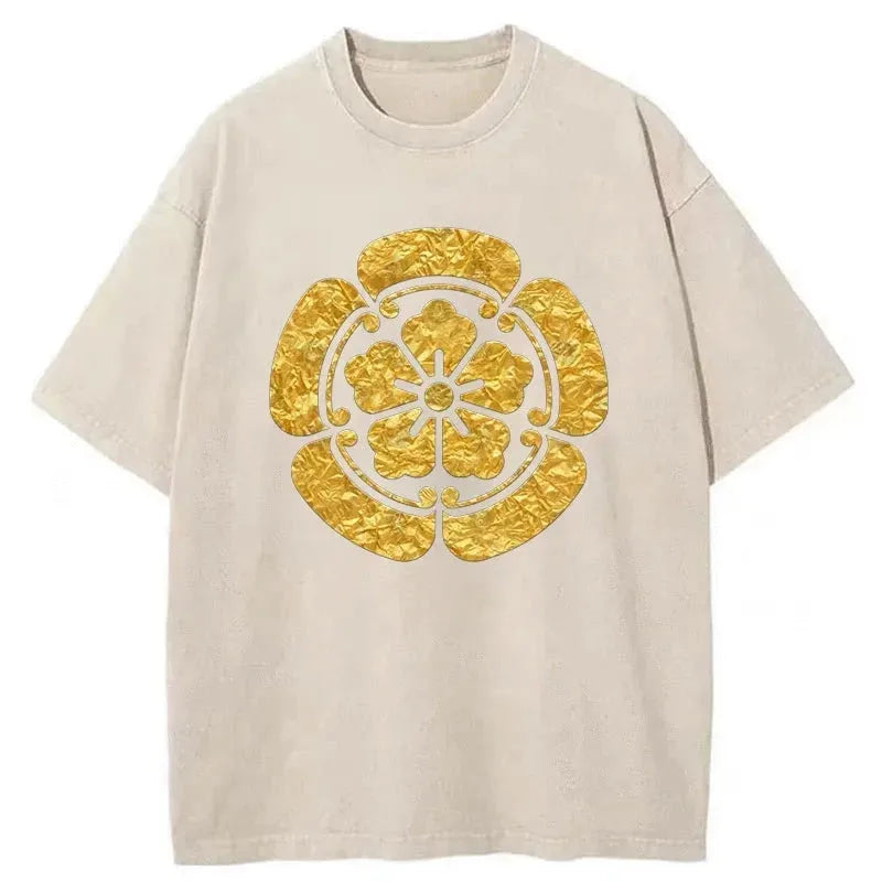 Sakura Pattern Japanese Washed T-Shirt