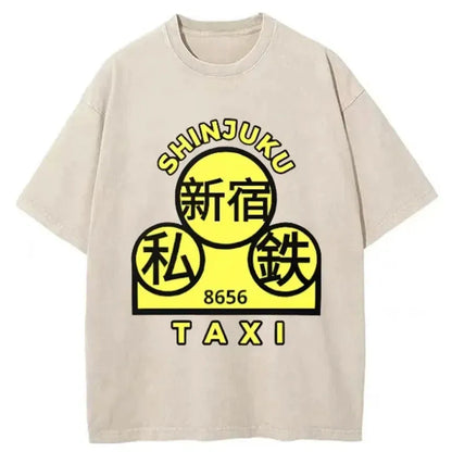 Shinjuku Taxi Washed T-Shirt