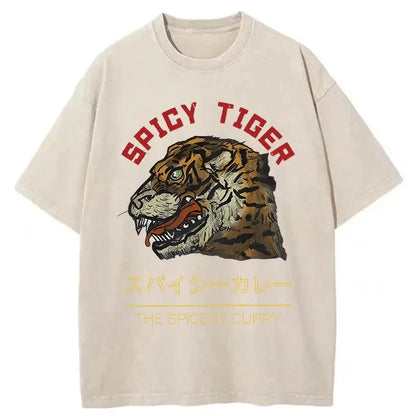 Spicy Tiger Japanese Washed T-Shirt