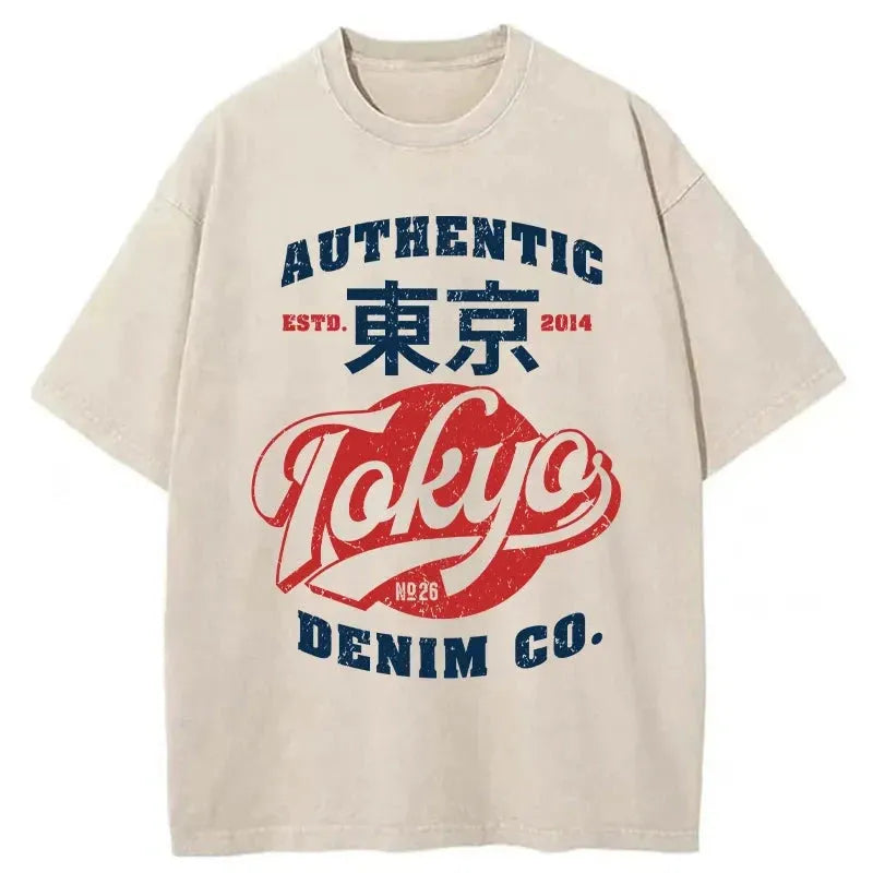 Retro Japan Tokyo Washed T-Shirt