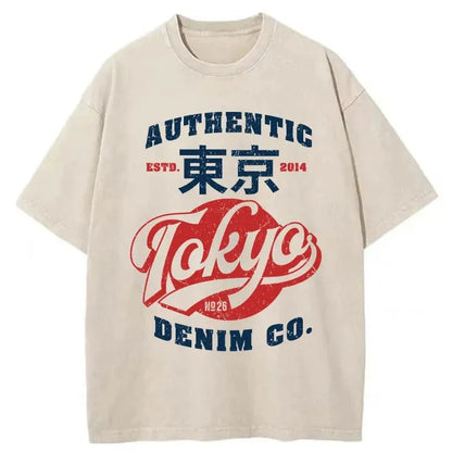 Retro Japan Tokyo Washed T-Shirt