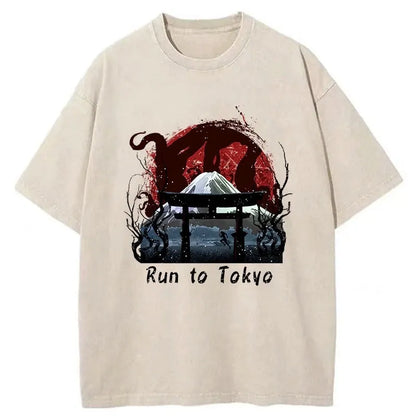 Run To Tokyo Washed T-Shirt
