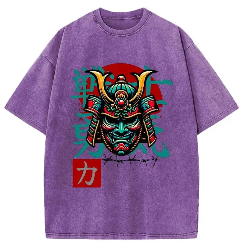 Samurai Warrior Spirit Japanese Washed T-Shirt