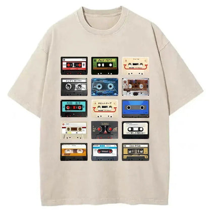 Retro Cassette Tapes Washed T-Shirt