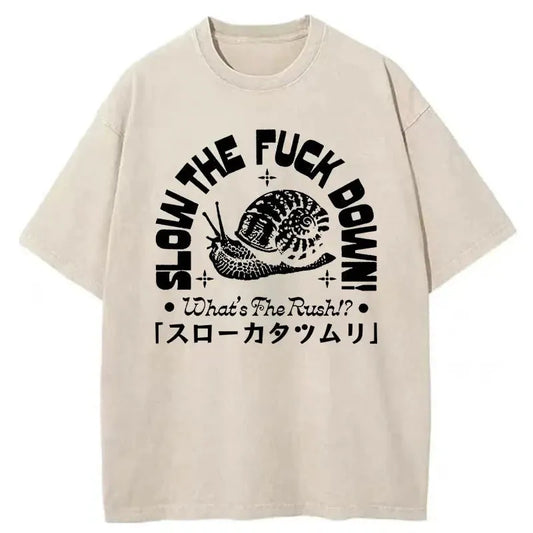Slow Snail Japan Washed T-Shirt