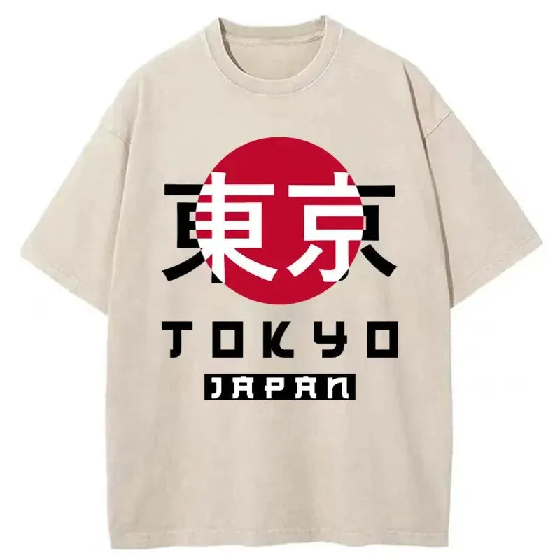 Retro Tokyo Japan Washed T-Shirt