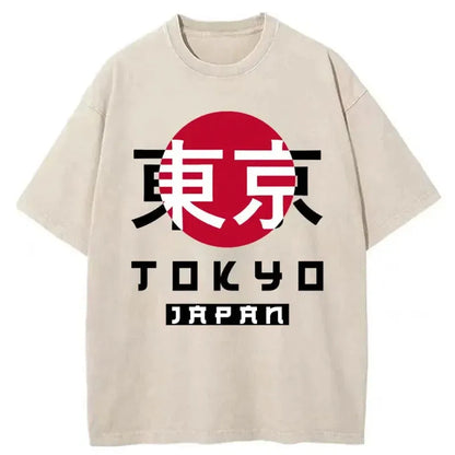 Retro Tokyo Japan Washed T-Shirt