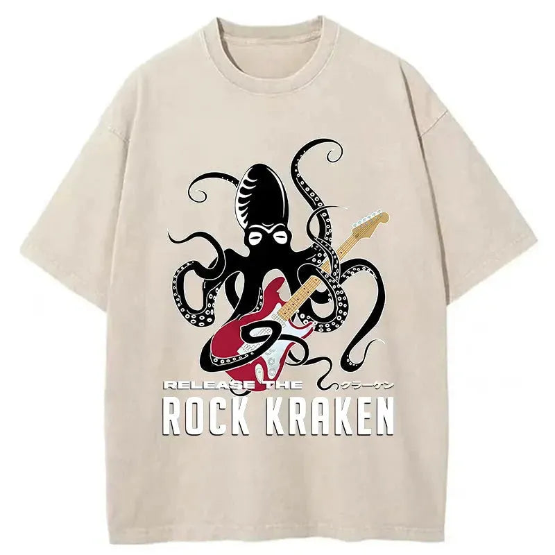 Rock Kraken Japanese Washed T-Shirt