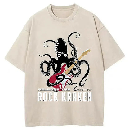 Rock Kraken Japanese Washed T-Shirt