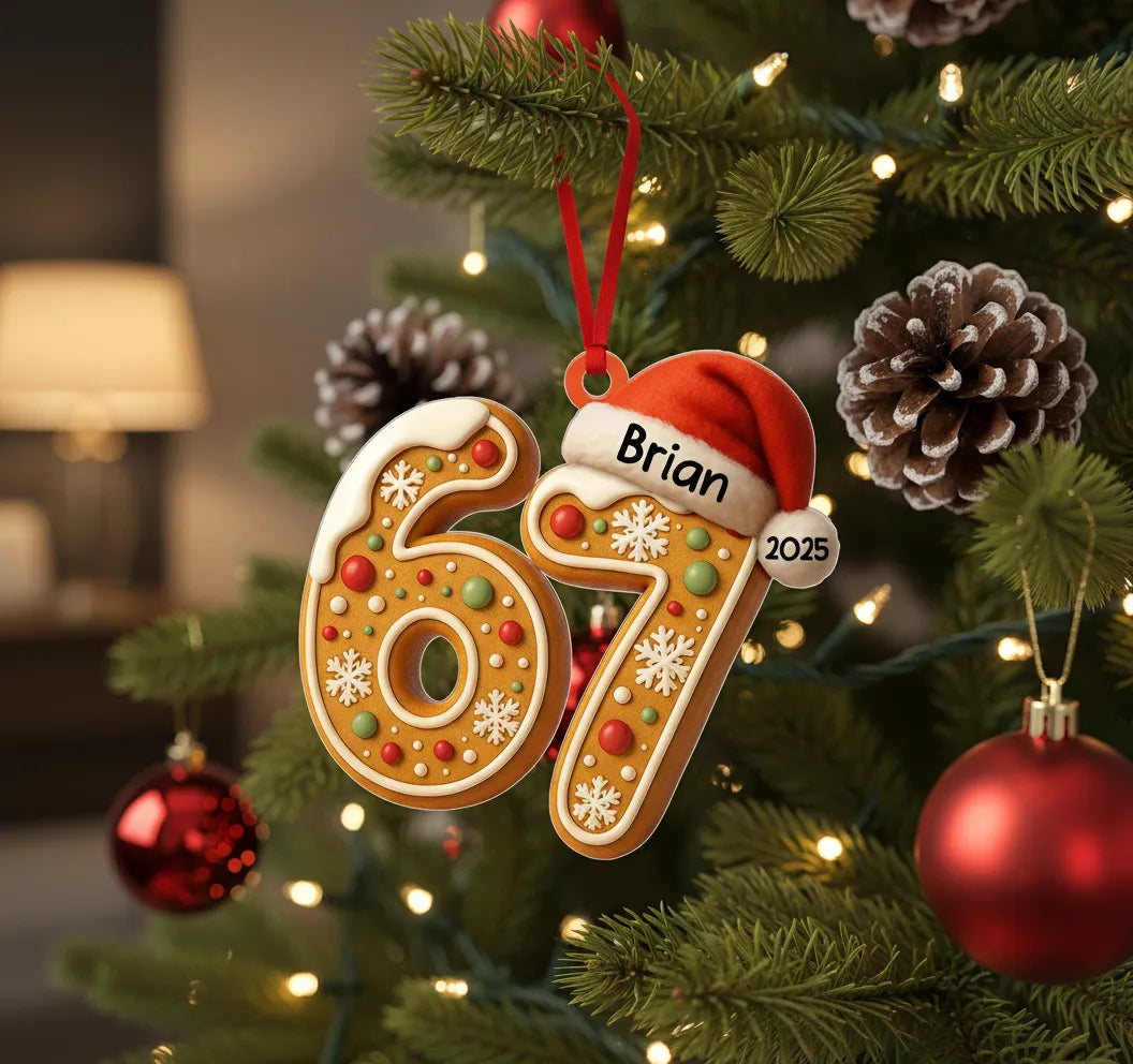 Custom Six Seven 2D FLAT Ornament, 67 Six Seven Ornament