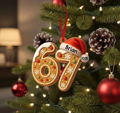 Custom Six Seven 2D FLAT Ornament, 67 Six Seven Ornament