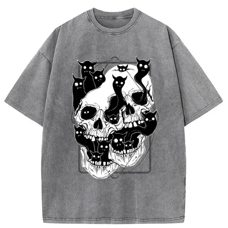 Skeletons And Ghosts Washed T-Shirt