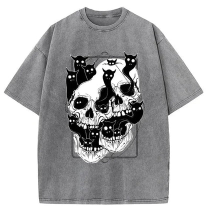 Skeletons And Ghosts Washed T-Shirt