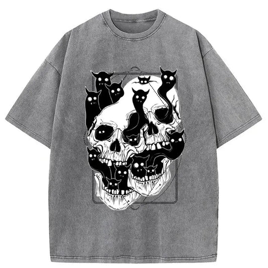 Skeletons And Ghosts Washed T-Shirt
