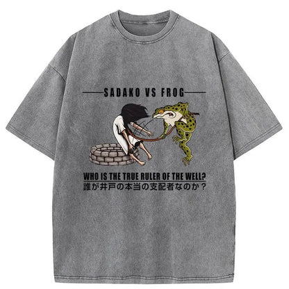 Sadako VS Frog Washed T-Shirt