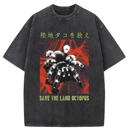 Real Scary Spiders Washed T-Shirt