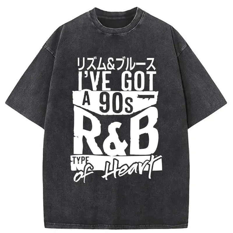 R&B Heart Japanese Washed T-Shirt
