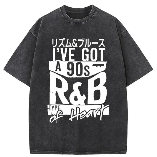 R&B Heart Japanese Washed T-Shirt