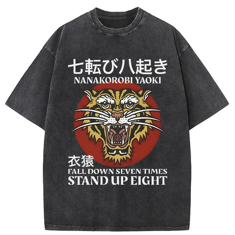 Retro Tiger Japanese Washed T-Shirt