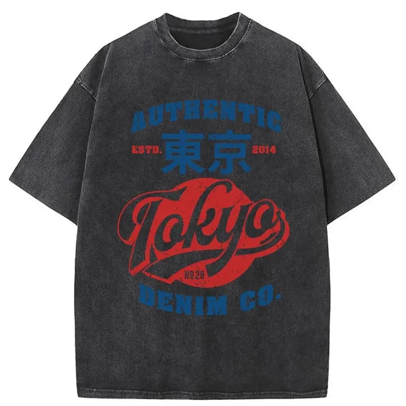 Retro Japan Tokyo Washed T-Shirt