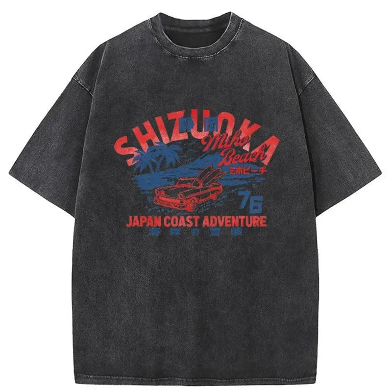 Shizuoka Beach Japan Washed T-Shirt