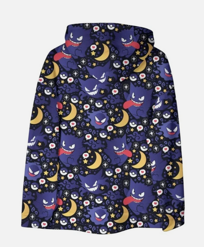 Gengar Hoodie Unisex, Cute Gengar Sweatshirt, Kawaii Graphic Hoodie