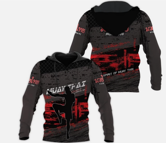 Personalized Name Boxing Hoodies, Muay Thai Pride Sweatshirt