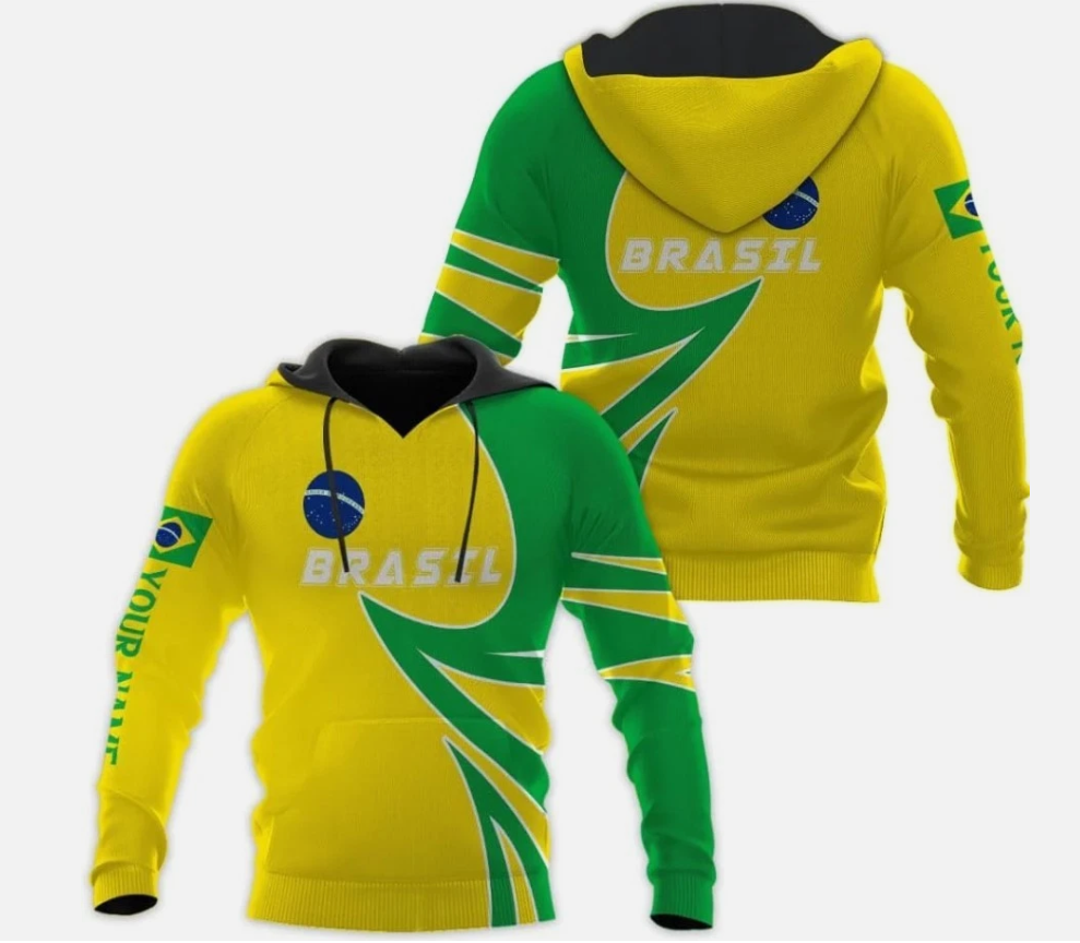 Personalized Brasil Shirt for Men Women, Brazilian Hoodie
